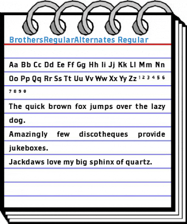 BrothersRegularAlternates Font