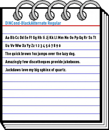 DINCond-BlackAlternate Regular Font