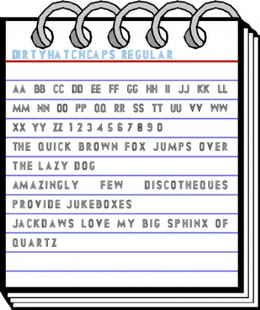 DirtyHatchCaps Regular Font