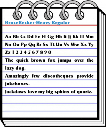 BruceBecker-Heavy Regular Font