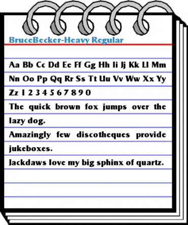 BruceBecker-Heavy Font