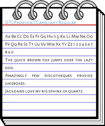 DTLProkyonTCapsLight Regular Font