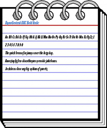 DynaGrotesk DXC Bold Italic Font