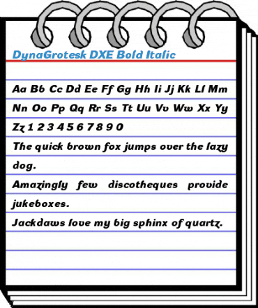 DynaGrotesk DXE Bold Italic Font
