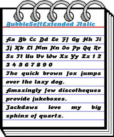 BubbleSoftExtended Font