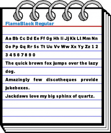 FlamaBlack Regular Font