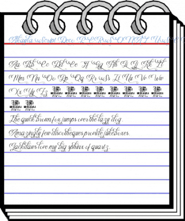 Akayla Script Deco PERSONAL USE Regular Font
