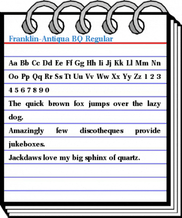 Franklin-Antiqua BQ Regular Font