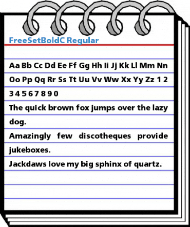 FreeSetBoldC Regular Font