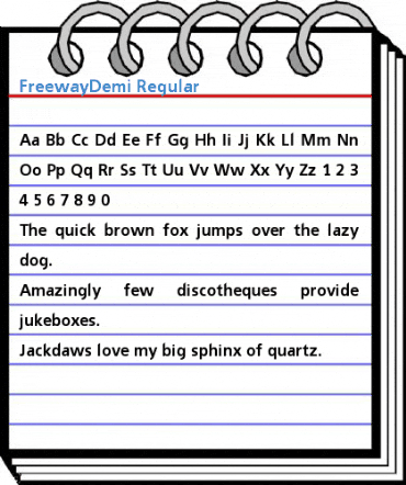 FreewayDemi Regular Font