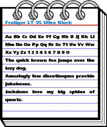 Frutiger LT 95 Ultra Black Font