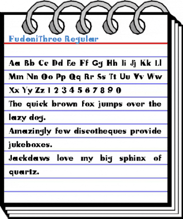 FudoniThree Font