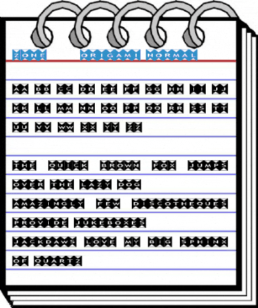 Zone23_Origami Normal Font