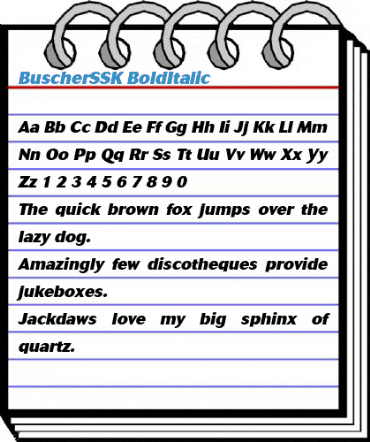 BuscherSSK Font