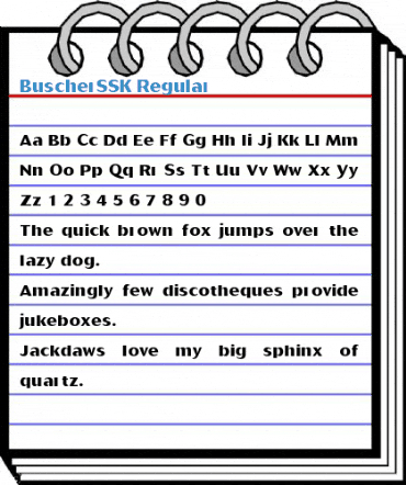 BuscherSSK Regular Font