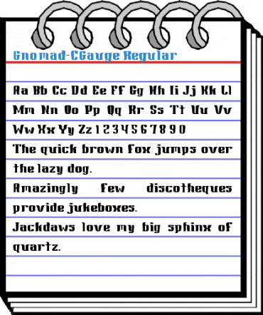 Gnomad-CGauge Font