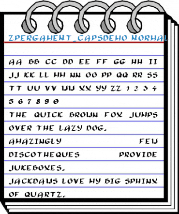 ZPergament_CapsDemo Normal Font