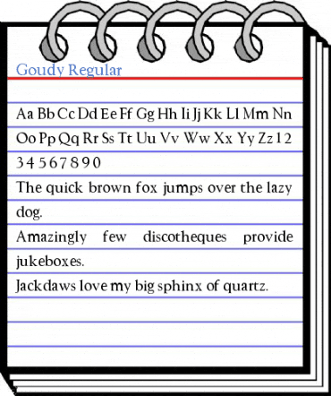 Goudy Regular Font