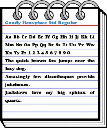 Goudy Heavyface Std Font