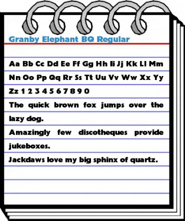 Granby Elephant BQ Regular Font