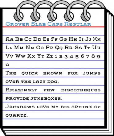 Grover Slab Caps Regular Font