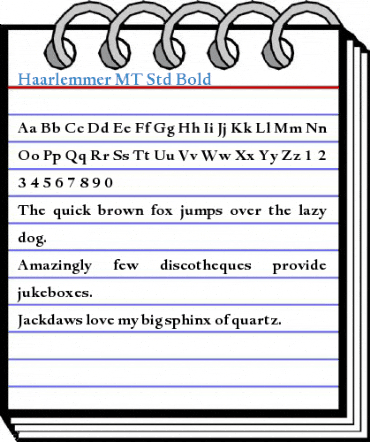 Haarlemmer MT Std Font