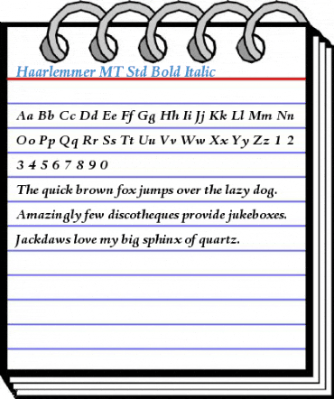 Haarlemmer MT Std Font