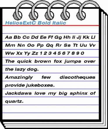 HeliosExtC Font