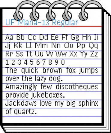 UF Mana-13 Regular Font