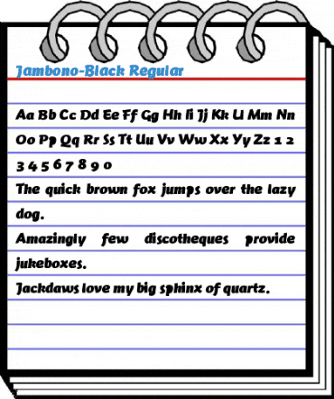 Jambono-Black Regular Font