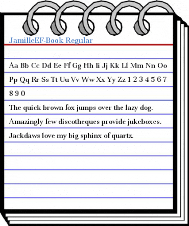 JamilleEF-Book Font