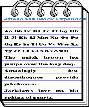 Jimbo Std Black Expanded Font