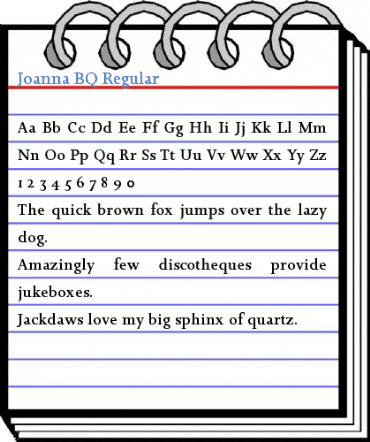 Joanna BQ Regular Font