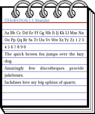 UHo੠1.1 Regular Font