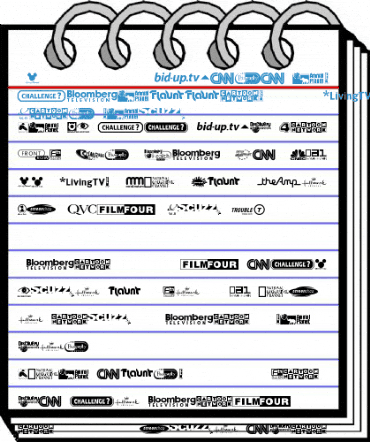 UK Digital TV Channel Logos Font