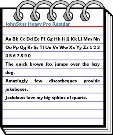 JohnSans Heavy Pro Regular Font