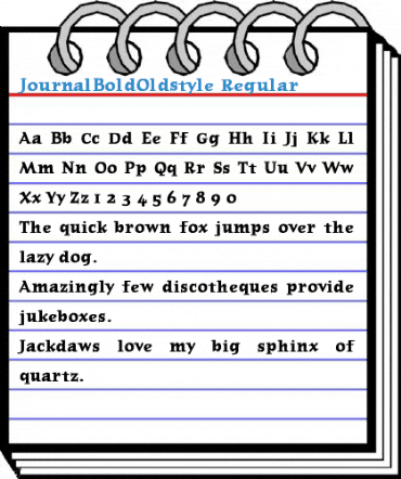 JournalBoldOldstyle Regular Font