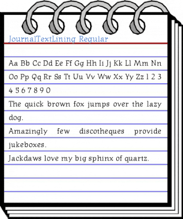 JournalTextLining Font