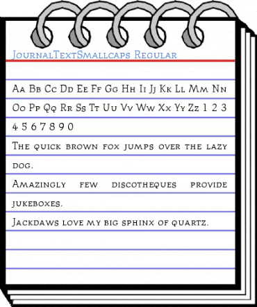 JournalTextSmallcaps Regular Font