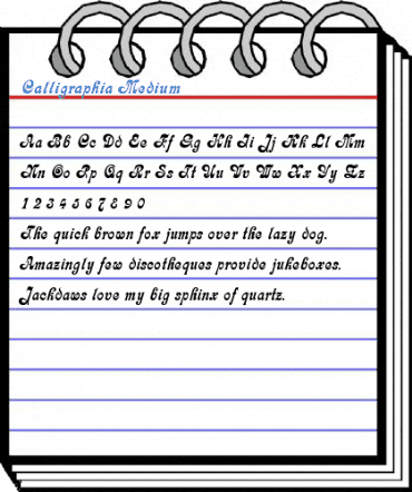 Calligraphia Medium Font