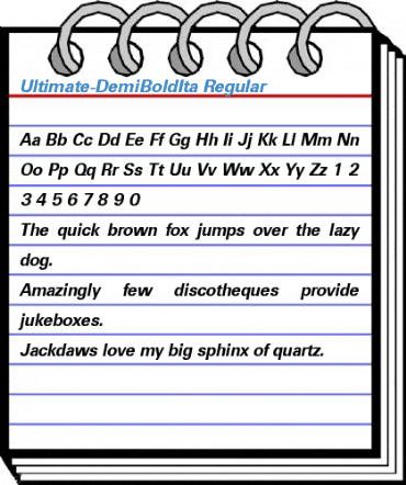 Ultimate-DemiBoldIta Font