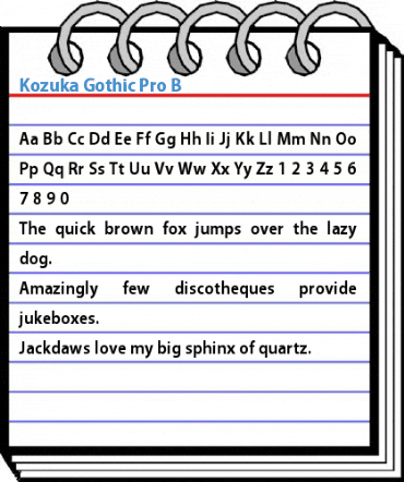 Kozuka Gothic Pro Font