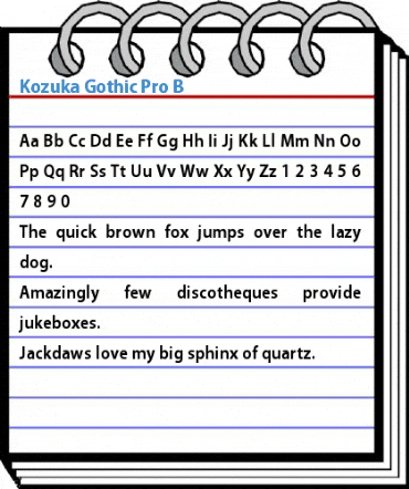 Kozuka Gothic Pro B Font