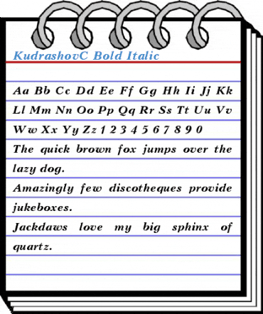 KudrashovC Bold Italic Font