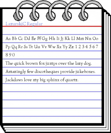 LazurskiC Regular Font