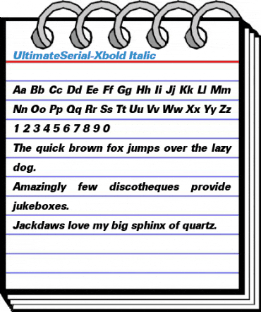 UltimateSerial-Xbold Font