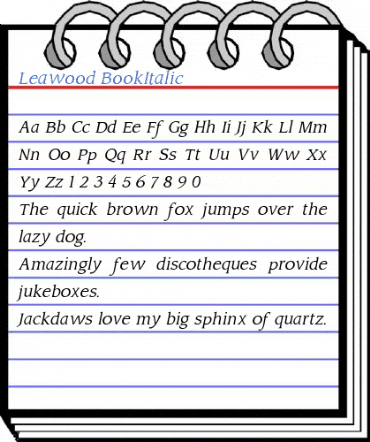 Leawood BookItalic Font
