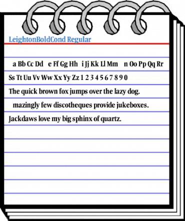 LeightonBoldCond Regular Font
