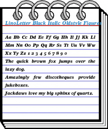 LinoLetter Font