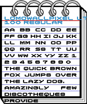 LomoWallPixel LT Std 100 Regular Font